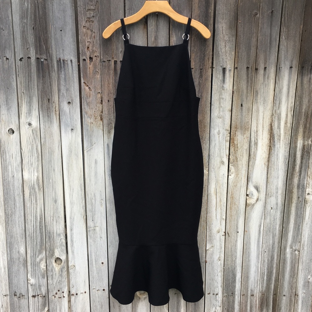 New Cinq A Sept Harlyn Midi Dress Black 12 - Picture 2 of 15